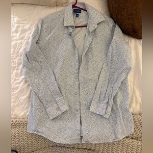 Apt. 9 Light Blue Microprint Button-Front Shirt Jacket
